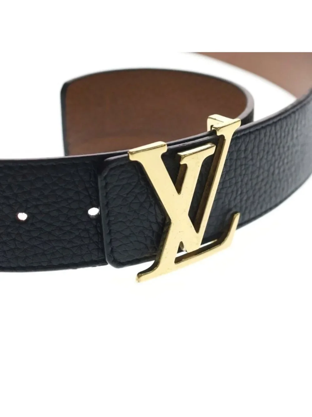 Louis Vuitton LV Initial Ceinture Reversible Leather 40 Black Brown Belt